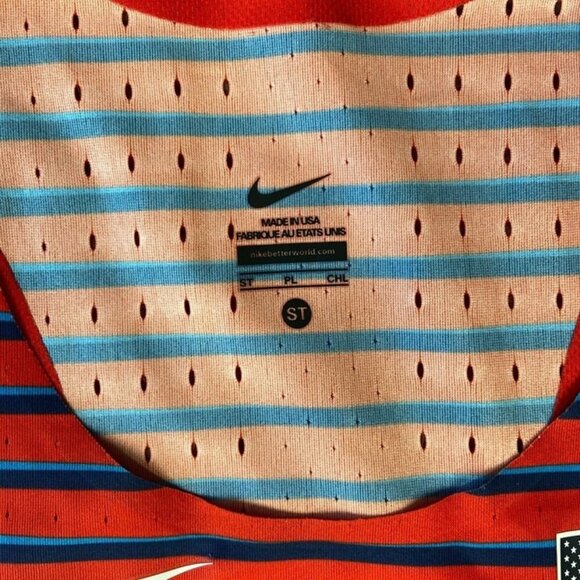 Nike Pro Elite Team USA Track Singlet Size Small TALL Men Red Blue AO8502-XXX - Picture 4 of 6